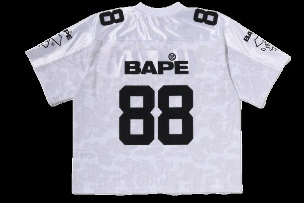 SOLID CAMO MULTI LOGO RELAXED FIT FOOTBALL JERSEY